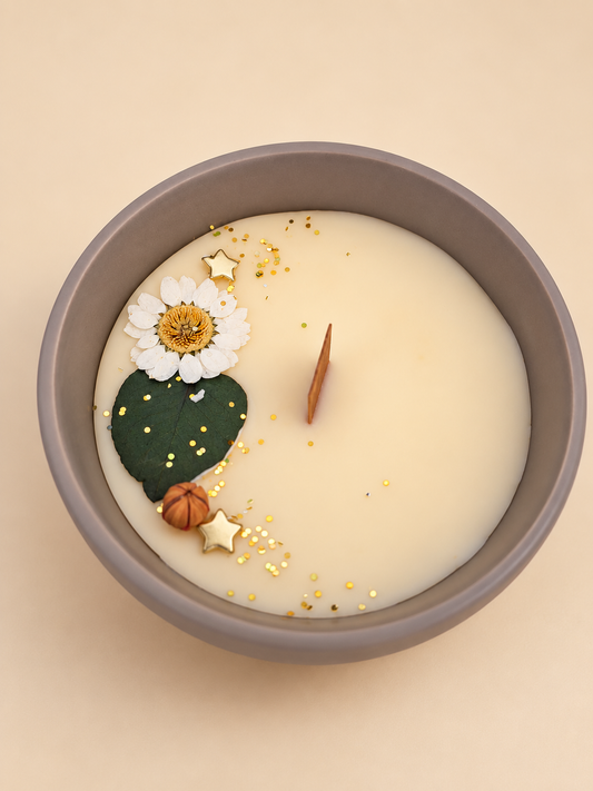 Bougie "Lune de Miel" – Cire d'Abeille et de soja