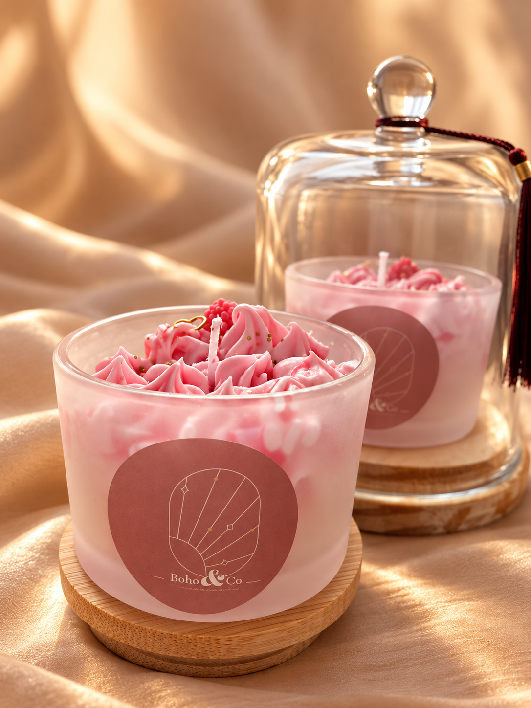 Bougie solidaire "Ruban Rose" - Edition limitée Octobre Rose 🎀
