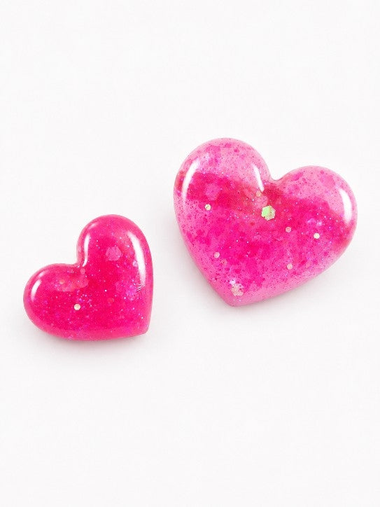 "Ma little Broche" - Broche Cœur Pailletée en Résine – Fait Main