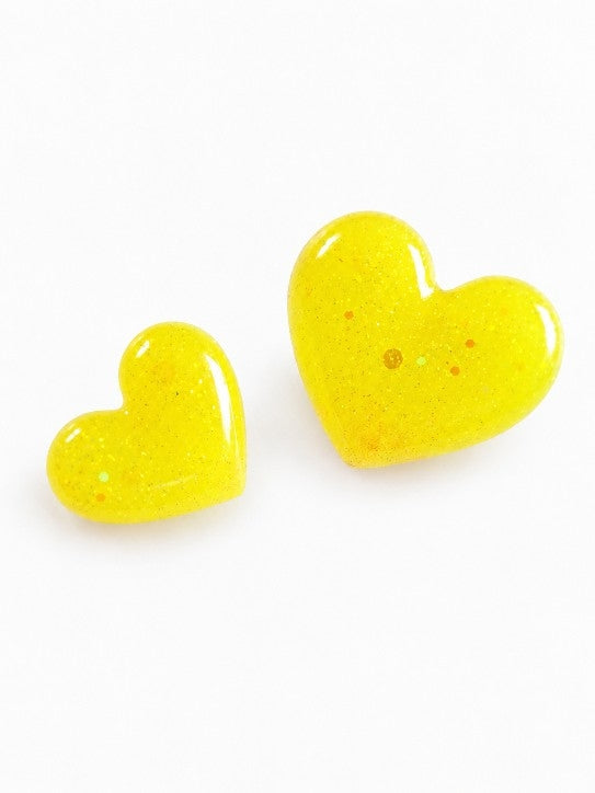 "Ma little Broche" - Broche Cœur Pailletée en Résine – Fait Main