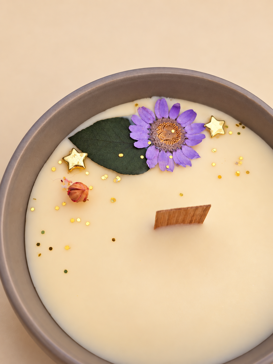 Bougie "Lune de Miel" – Cire d'Abeille et de soja