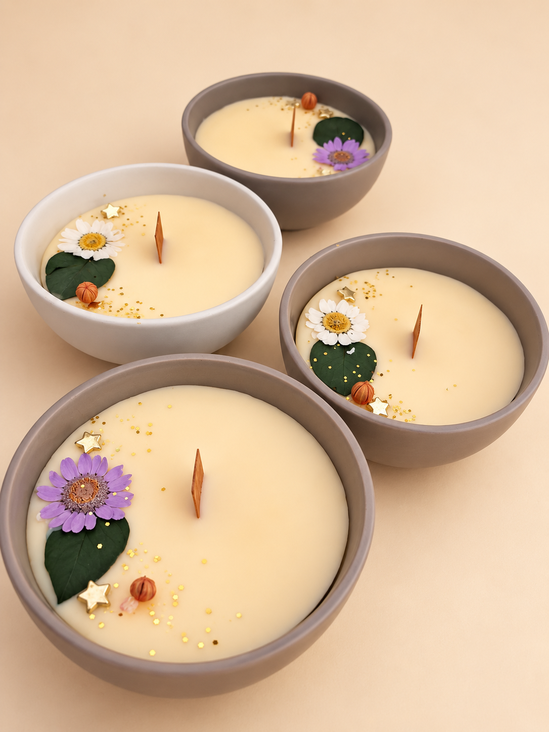 Bougie "Lune de Miel" – Cire d'Abeille et de soja
