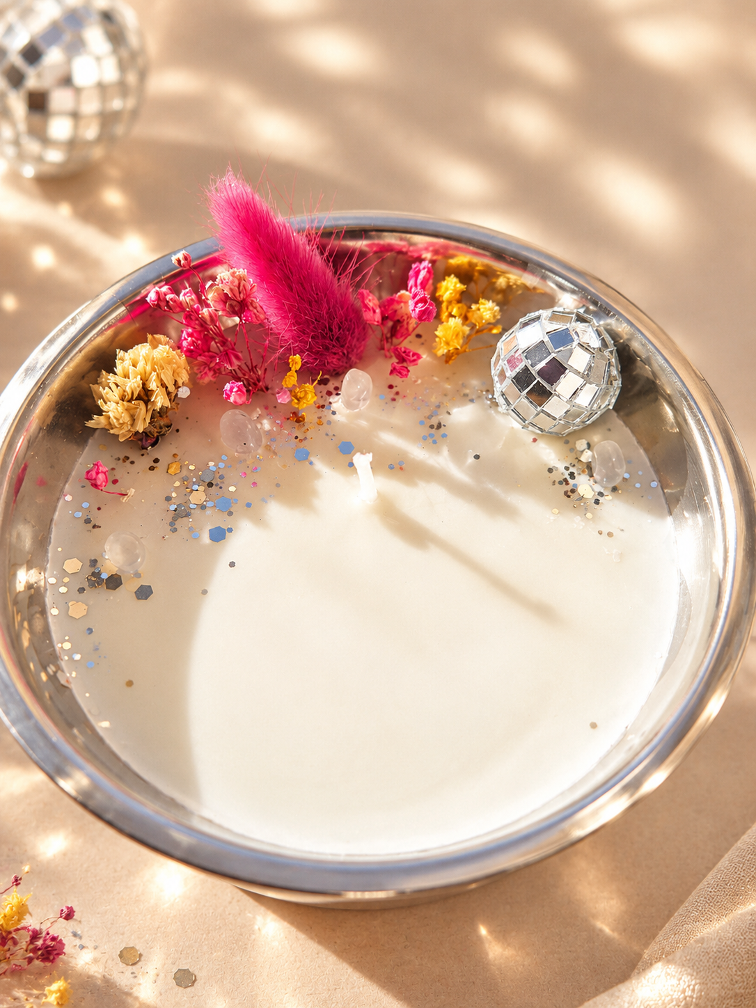 Bougie "L'Astrale" – Pierre de Lune & Violette