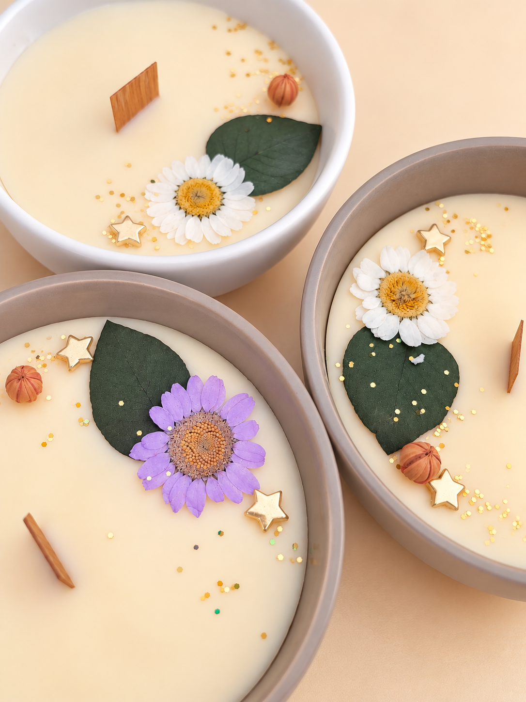 Bougie "Lune de Miel" – Cire d'Abeille et de soja