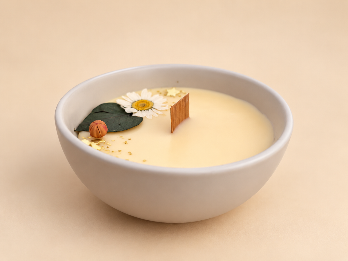 Bougie "Lune de Miel" – Cire d'Abeille et de soja